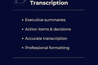 create professional meeting notes and clear summaries