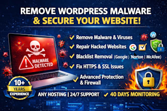 fix hacked wordpress website, malware removal, security, redirection