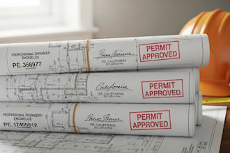 deliver licensed pe stamped construction ,permit drawings in USA