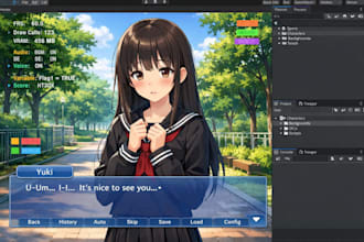 do visual coding and renpy game development
