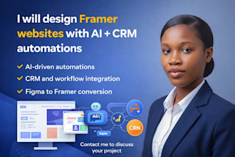 design framer websites with ai crm automations