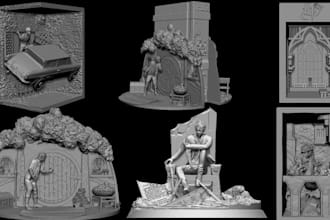 printable DIY 3d book nook dioramas bookshelf home decor 3d miniature tabletop