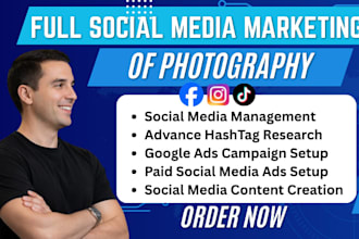 do social media marketing for photography, videography and event planning