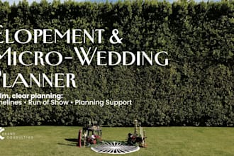 be your virtual elopement or micro wedding planner