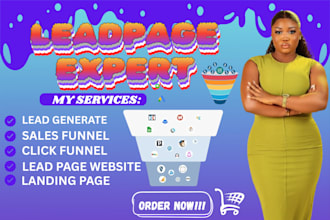 build high converting clickfunnels funnels wix sites samcart leadpages pages