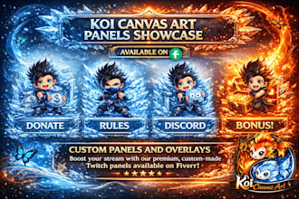 design clean custom twitch panels for your stream branding