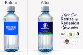 redesign or improve your water bottle packaging box professionally