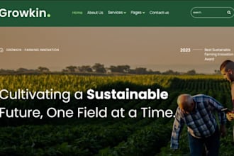 build wordpress wix agriculture website farm produce agribusiness website