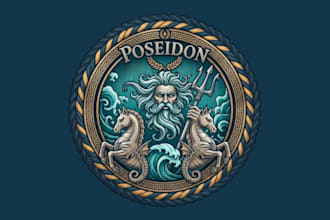 do high quality poseidon logo with express delivery