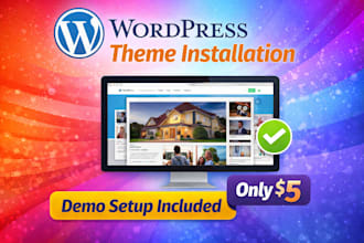 professionally install your wordpress theme with demo setup
