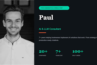 be your ai chatbot consultant and developer