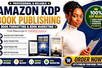 do amazon KDP book publishing, book marketing and book formatting