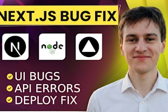 fix next js bugs, node js issues, and vercel deploy errors