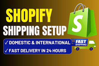 set up shopify shipping profiles for domestic and international shipping