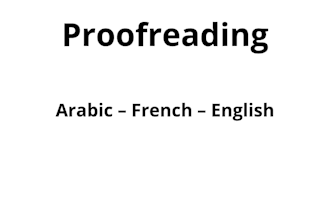 proofread arabic, french or english texts