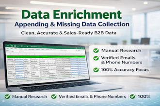 provide data enrichment, data appending, and missing data collection