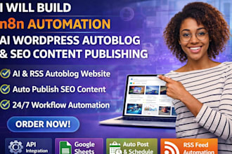 build n8n automation, n8n wordpress workflows, ai autoblog  SEO content auto