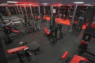 create gym design, fitness design 3d gym equipment