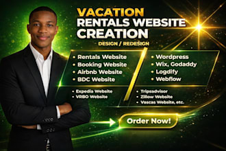 create vacation rental website, direct booking website, real estate website
