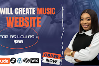 build a music website with band, artist, or dj portfolio with streaming features
