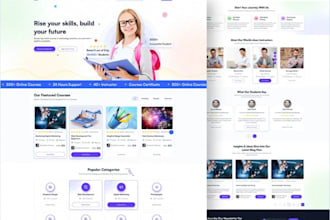 build language learning website, online course website, elearning education site