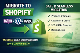 migrate woocommerce to shopify, wordpress to shopify migration, wix to shopify