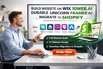 migrate wix ionos odoo 10web durable unicorn framer manus ai to shopify expert