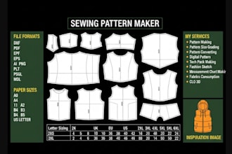 do sewing pattern, sewing pattern maker, seamless pattern digital sewing pattern