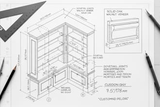 craft custom furniture and millwork designs with precision drawings