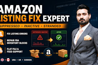 fix amazon suppressed listings inactive listings and fba stranded inventory