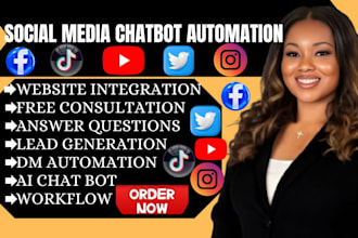 create ai social media chatbot phyton bots for tiktok instagram facebook twitter