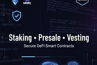 develop secure staking presale website, vesting and defi smart contracts