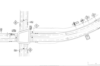 draw autocad driveway, 2d pathway drawing, parking lot design and tia report