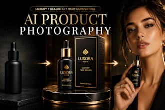 create realistic ai product photography and ad creative designs