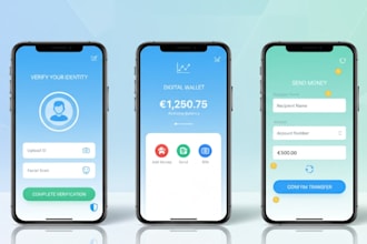 build complete mobile banking app with kyc wallet and transfers