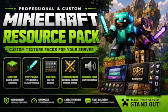 create a custom minecraft resource pack or texture pack for your server