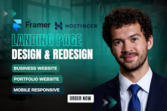 build hostinger website or framer website builder design for business portfolio