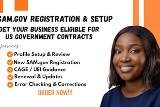 register and set up your samgov account for government contracts
