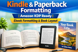 kindle formatting, paperback layout ebook conversion for KDP