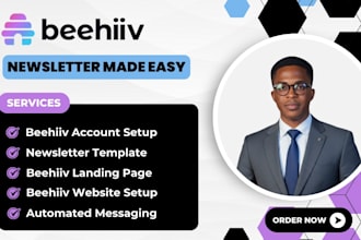 design beehiiv newsletter, beehiiv landing page, beehiiv website for you