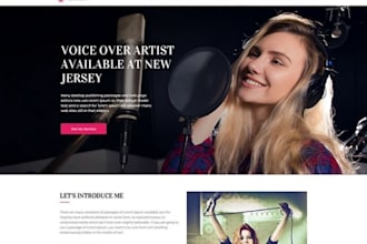 design squarespace voice over artist website, demo reel portfolio website