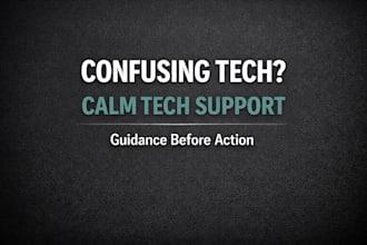 provide calm, clear tech support without jargon or judgment