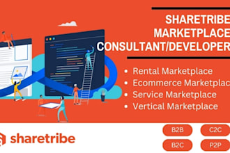 develop rental, ecommerce, digital marketplace on sharetribe flex, figma, react
