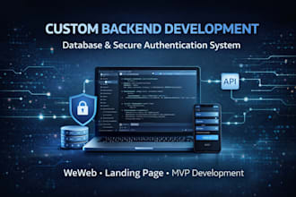 custom website backend development, database and secure authentication system