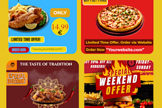 design an attractive digital menu for restaurant or cafe