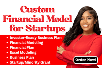 build a custom startup financial model and financial plan