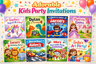 design a birthday invitation for kids canva