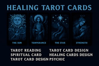 create healing oracle card tarot card design psychic reading love advice