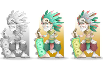 create stylized game concept art 2d