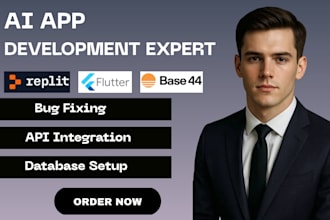 do replit ai base44 mobile app development saas mvp replit flutter app developer